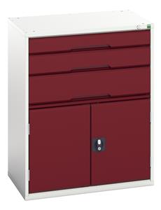 16925161.** verso drawer-door cabinet with 3 drawers / cupboard. WxDxH: 800x550x1000mm. RAL 7035/5010 or selected